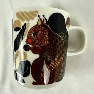 Marimekko Mug Squirrel Nuts Olva Kurre Coffee Tea Cup Excellent Squirrels Gift